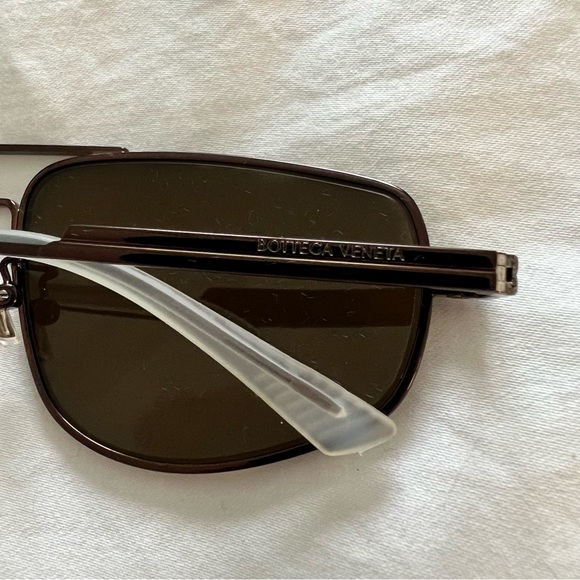 Bottega Veneta classic metal aviator Sunglasses brown large aviator NEW - Picture 3 of 7